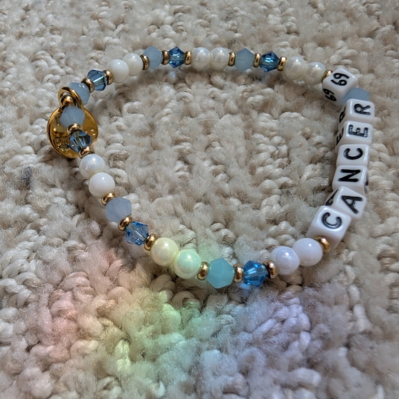 Cancer Zodiac Beaded Bracelet - Picture 2 of 5